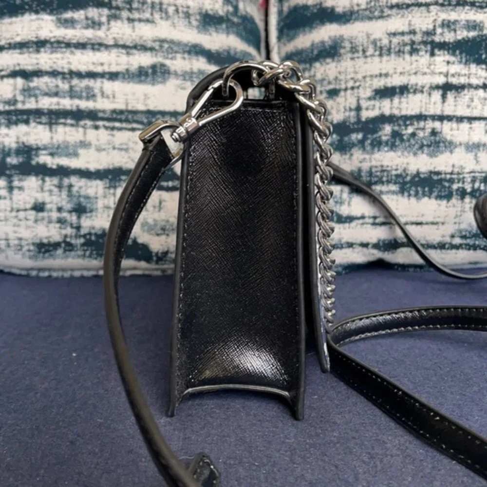 Kate Spade Cameron Convertible Crossbody Black with Multi-Colored Dots